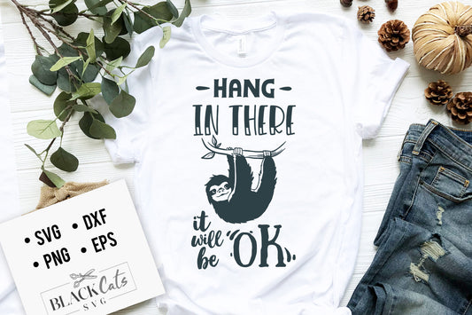 Hang in there - sloth svg