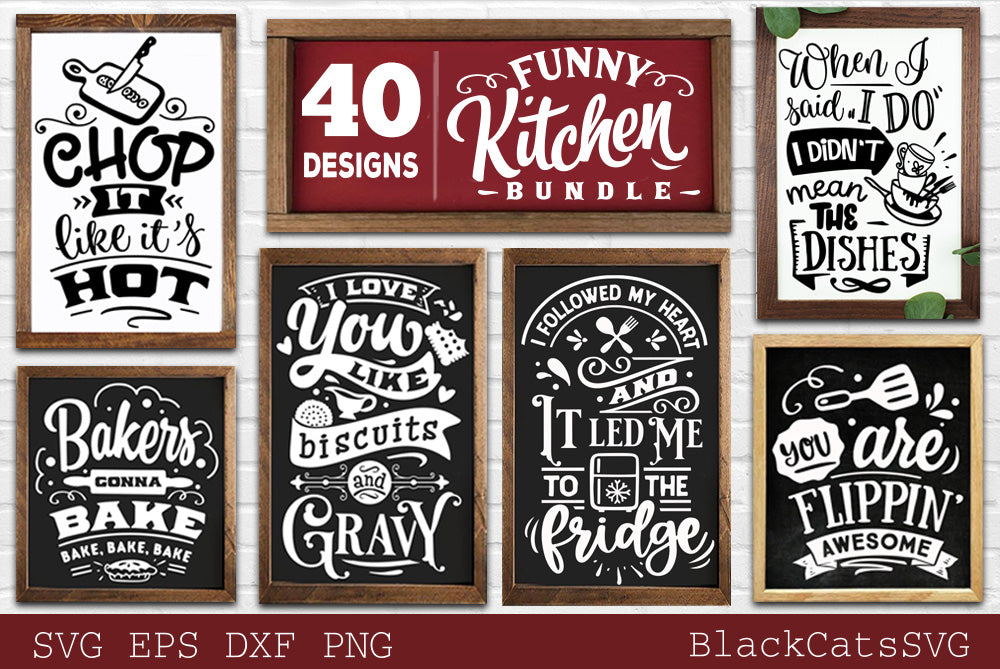 Funny Kitchen Sign SVG Bundle