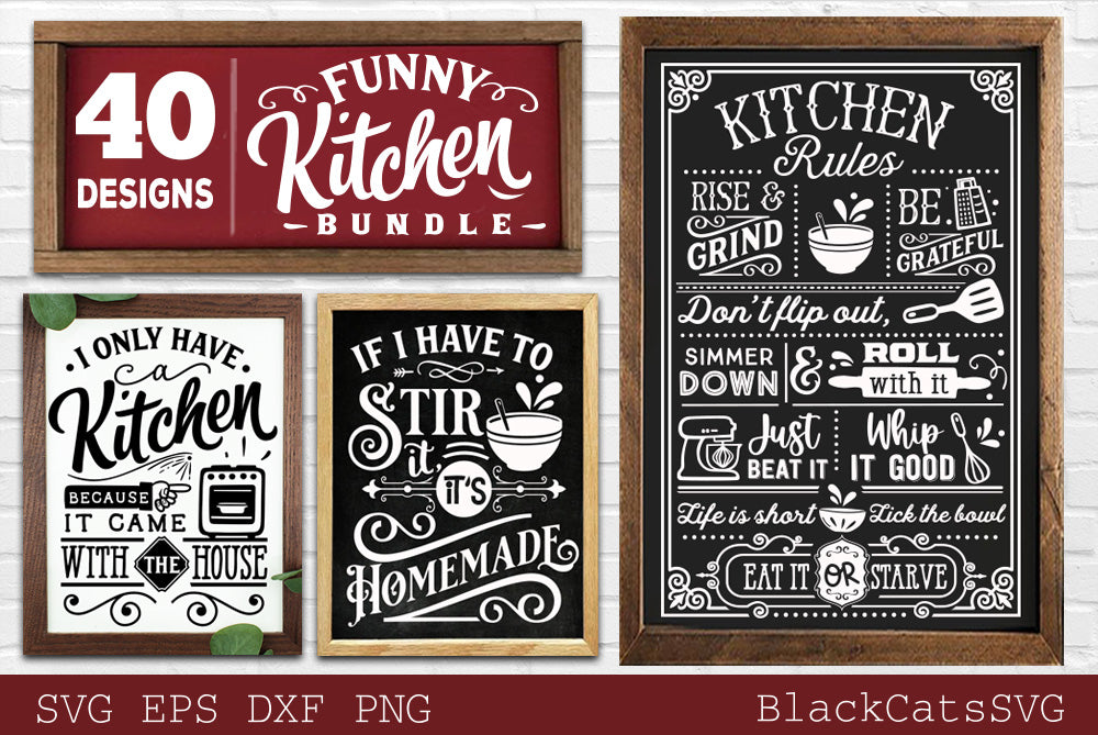 Funny Kitchen Bundle SVG 40 designs vol 1