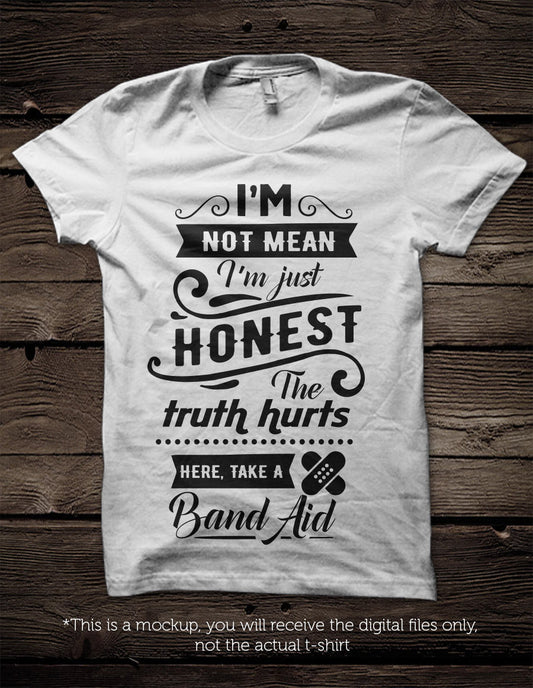 I'm not mean I'm honest SVG file Cutting File Clipart in Svg, Eps, Dxf, Png for Cricut & Silhouette svg - BlackCatsSVG