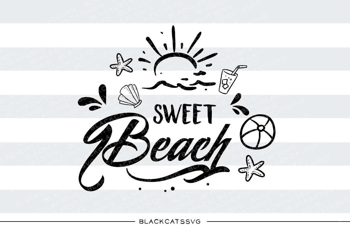 Sweet beach - SVG file Cutting File Clipart in Svg, Eps, Dxf, Png for ...