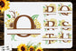 Sunflower split font monogram SVG