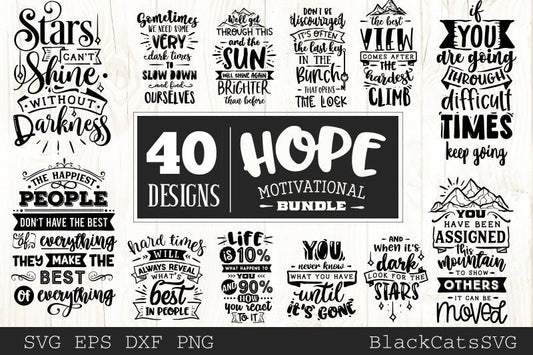 Hope motivational Bundle SVG bundle 40 designs