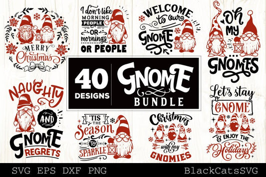 Christmas Gnomes SVG bundle Gnome bundle SVG 40 designs