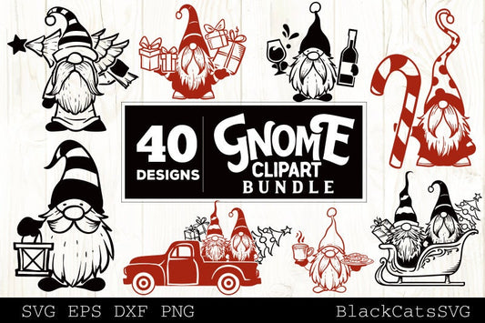 Christmas Gnomes SVG bundle Gnome clipart SVG 40 designs