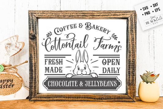 Cottontail Farms coffee SVG, Easter SVG,  Cottontail Farms SVG, Easter Bunny svg, Vintage Easter svg