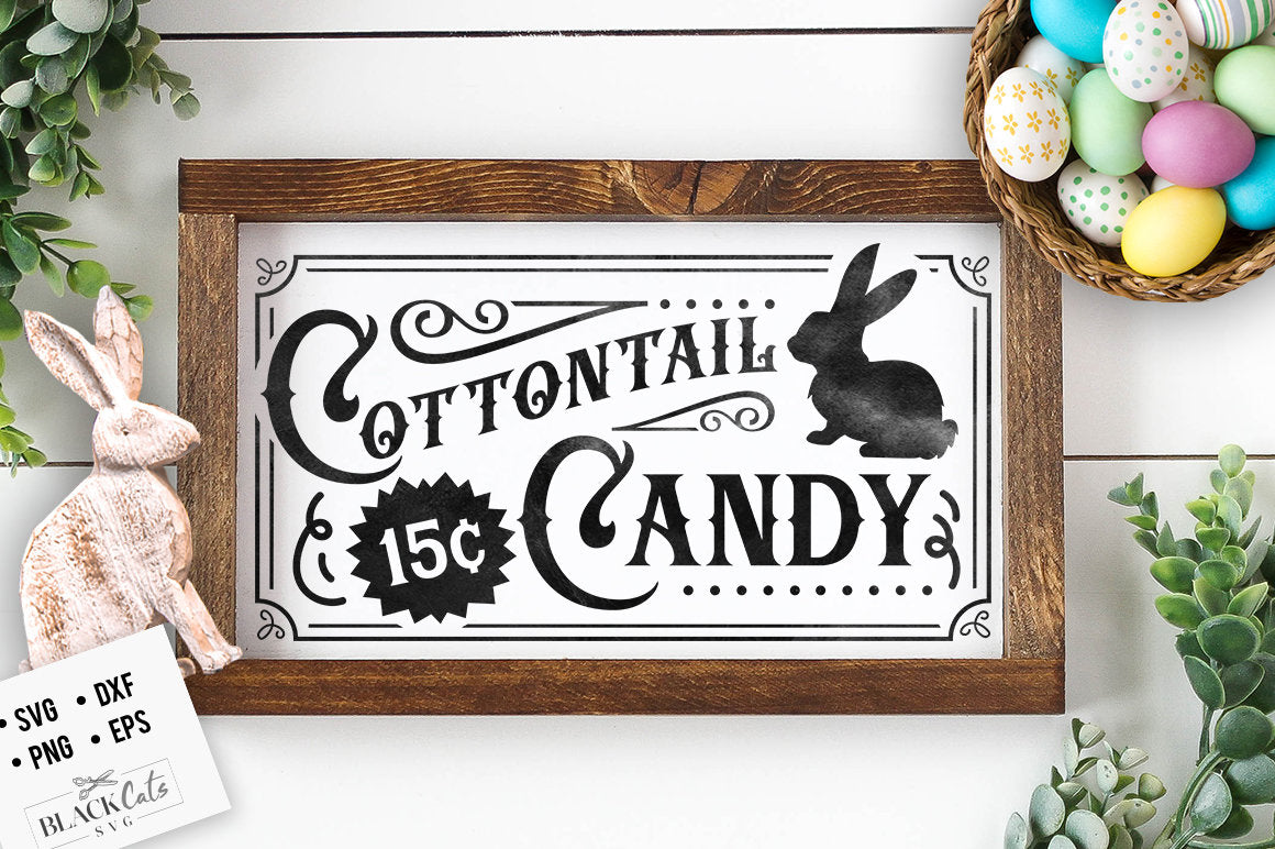 Cottontail Candy SVG, Easter SVG,  Cottontail Farms SVG, Easter Bunny svg, Vintage Easter svg