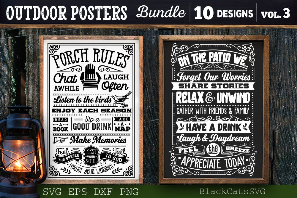 Outdoor Rules Bundle SVG 10 designs