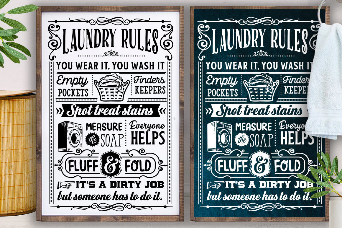 Laundry rules svg,  laundry room svg, laundry svg,  laundry poster svg, bathroom svg, vintage poster svg,