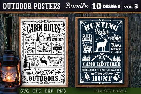 Outdoor Rules Bundle SVG 10 designs