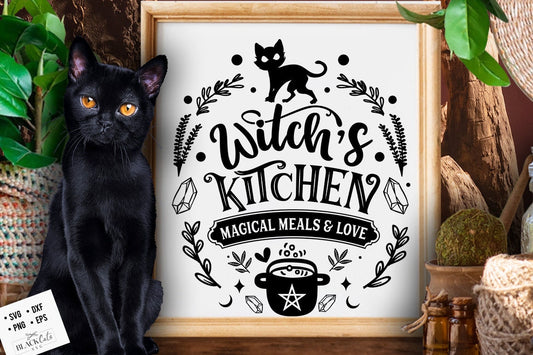 Witch's kitchen SVG, Witch kitchen svg, Magic Kitchen svg, Kitchen vintage poster svg, Witches Kitchen svg, Wicthcraft svg