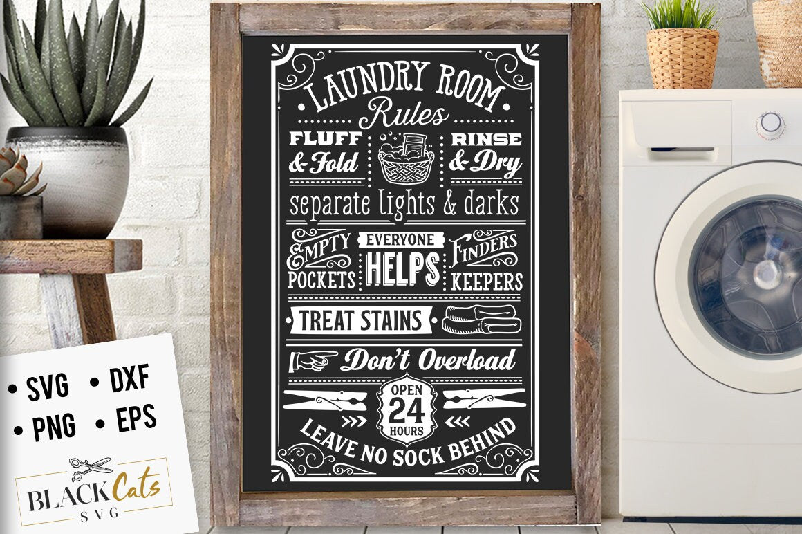 Laundry room rules svg,  laundry room svg, laundry svg,  laundry poster svg, bathroom svg, vintage poster svg,