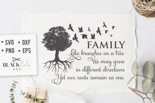 Family like branches on a tree SVG,  Family tree svg, Family svg,Family definition svg, Family quotes svg, Home svg