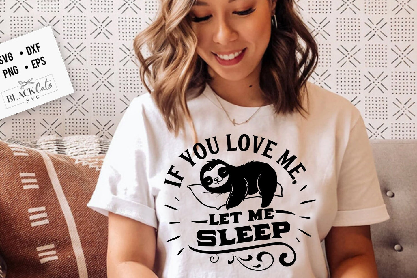 If you love me let me sleep svg, Sloth svg, Funny Sloth svg, Lazy sloth svg, Sassy svg , Sarcastic SVG, Funny svg, Sarcasm Svg