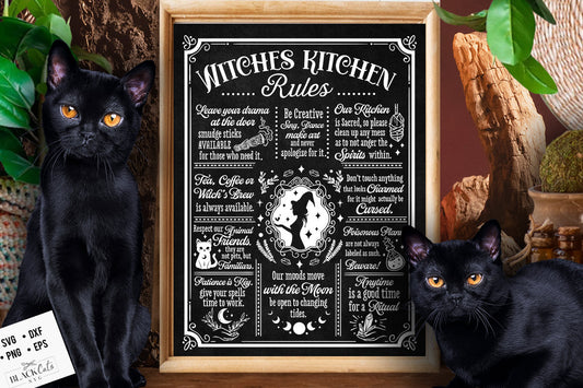 Witches Kitchen Rules SVG, Witch kitchen svg, Kitchen Rules svg, Kitchen vintage poster svg, Witches Kitchen svg, Wicthcraft svg