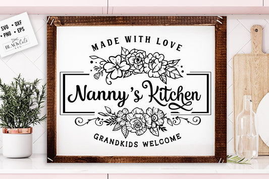 Nanny's kitchen svg, Grandma's kitchen SVG, nana's kitchen svg, Kitchen svg, Pot Holder Svg, Kitchen svg