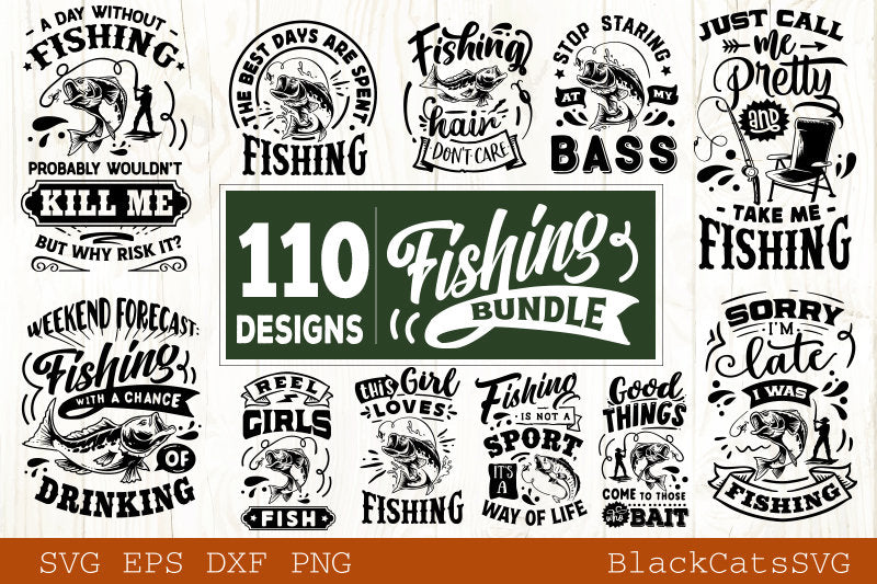 Fishing  Bundle SVG 110 designs