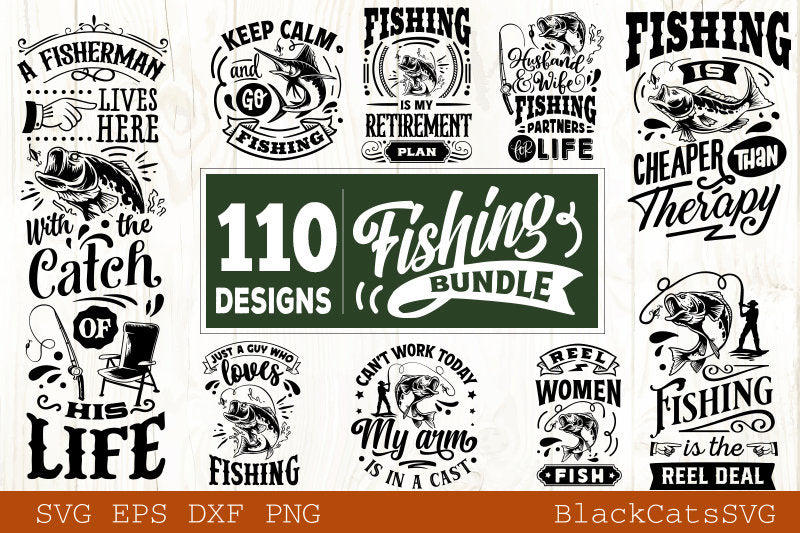 Fishing  Bundle SVG 110 designs