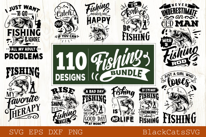 Fishing  Bundle SVG 110 designs