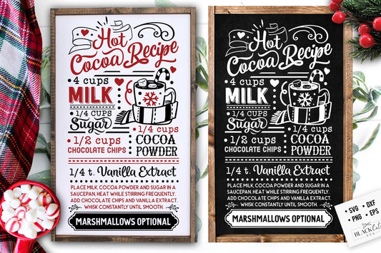 Hot cocoa Recipe svg, Hot cocoa svg,  Old fashioned hot cocoa svg, Vintage hot cocoa svg, Vintage Christmas svg, served here svg, farmhouse