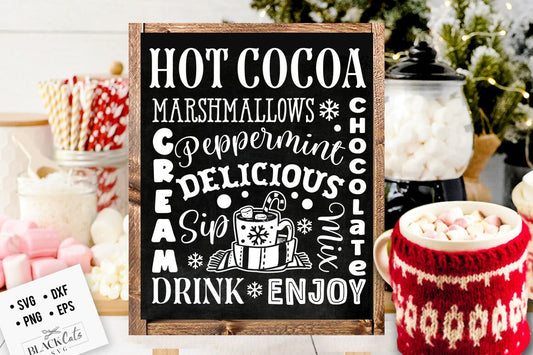 Hot cocoa subway svg, Hot cocoa svg,  Old fashioned hot cocoa svg, Vintage hot cocoa svg, Vintage Christmas svg, served here svg, farmhouse