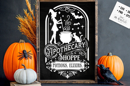 Apothecary shoppe svg, Farmhouse Halloween SVG, Rustic Halloween svg, Farmhouse Halloween sign svg