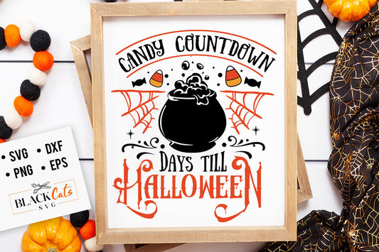 Days till Halloween svg, Days until Halloween svg, Candy countdown svg, Halloween svg, Halloween countdown svg, Happy Halloween svg