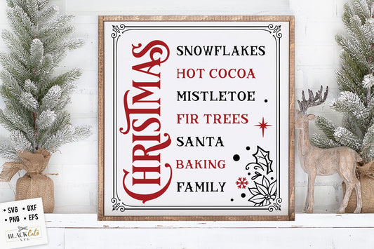 Christmas wall art svg, Christmas subway svg, Christmas words svg, Christmas rules svg, Farmhouse CHristmas svg,Old fashioned Christmas svg,