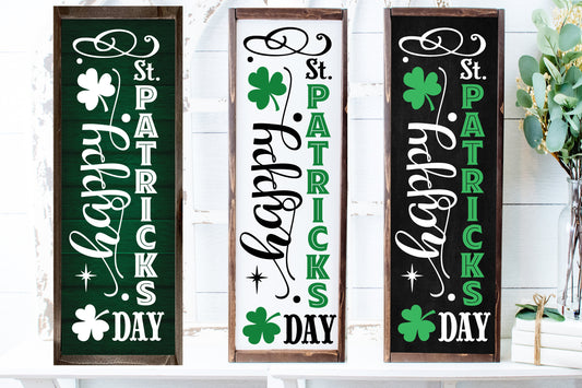 Happy St Patricks Day svg, St Patricks porch sign svg, St Patrick SVG, Vertical Porch sign svg, St Patricks Day SVG, St Patrick's Day Svg