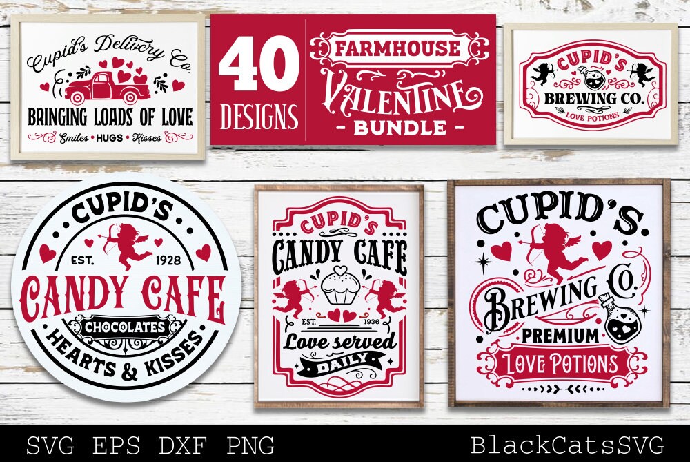 Farmhouse Valentine Bundle svg, Farmhouse Valentine's Day Bundle svg, Cupid's Brewing Co SVG, Farmhouse Valentine SVG