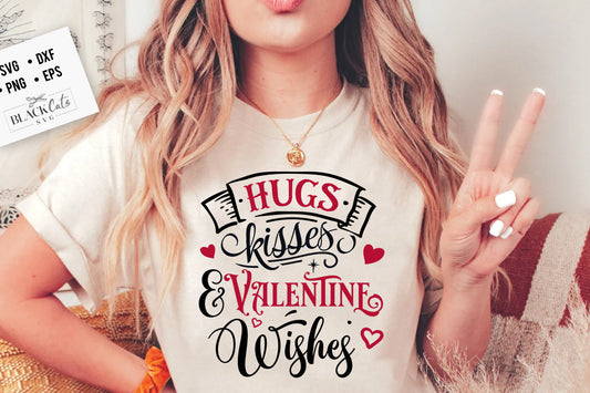 Hugs Kisses and Valentine SVG, Valentine's Day SVG, Valentine Shirt Svg, Love Svg