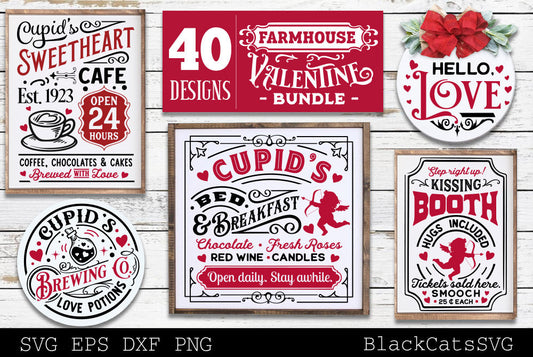 Farmhouse Valentine Bundle svg, Farmhouse Valentine's Day Bundle svg, Cupid's Brewing Co SVG, Farmhouse Valentine SVG