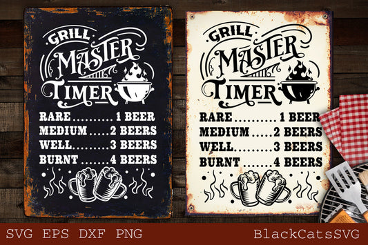 Grill Master timer svg, BBQ Timer svg, Grill Timer svg, BBQ poster svg, BBQ rules svg, Grill svg