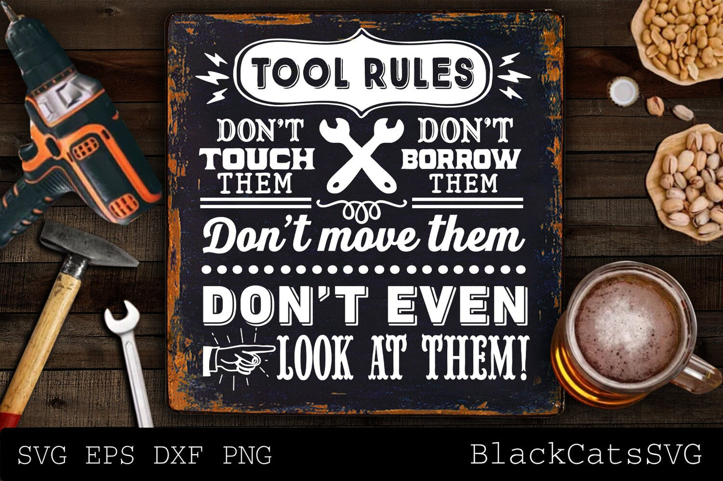 Tool rules svg, Tool rules poster svg, Dad's Garage svg, Garage svg, Dads garage svg, Tools svg, Father's day gift svg