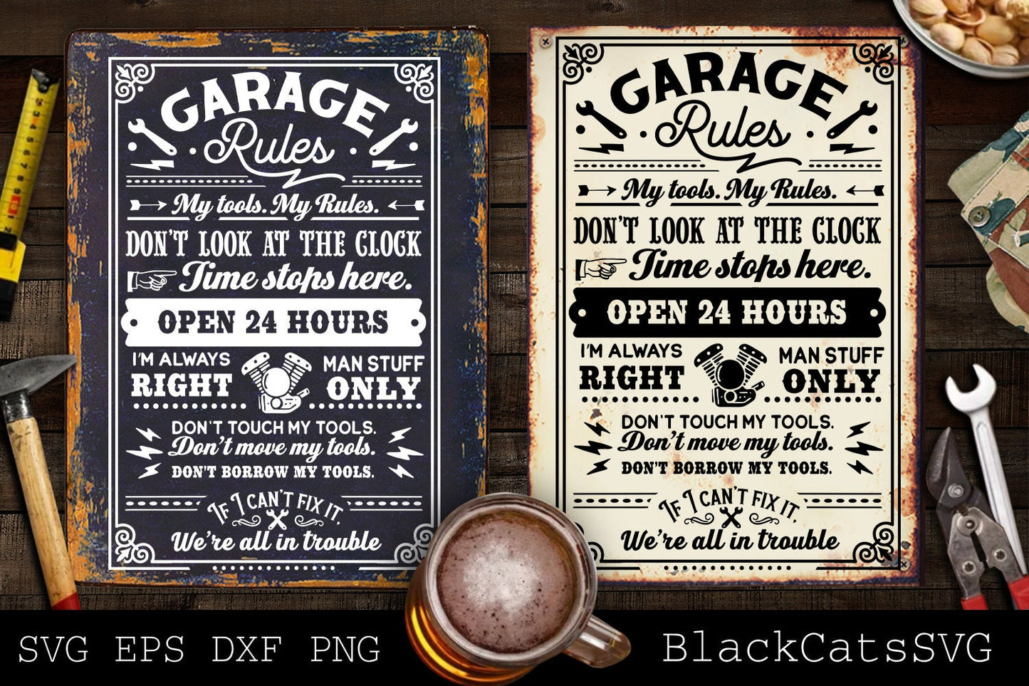 Garage Rules svg, Garage rules poster svg, Garage svg, Dads garage svg, Tools svg, Father's day gift svg