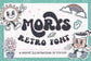 Morys Retro Font and dingbats, Groovy font and illustrations