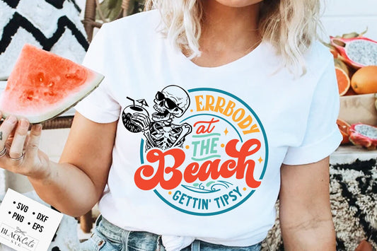 Errbody at the beach gettin tipsy svg, Retro summer svg, Groovy summer svg, groovy beach svg, Retro beach svg