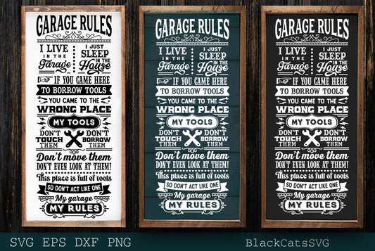 Garage Rules svg, Garage rules poster svg, Garage svg, Dads garage svg, Tools svg, Father's day gift svg, garage long poster