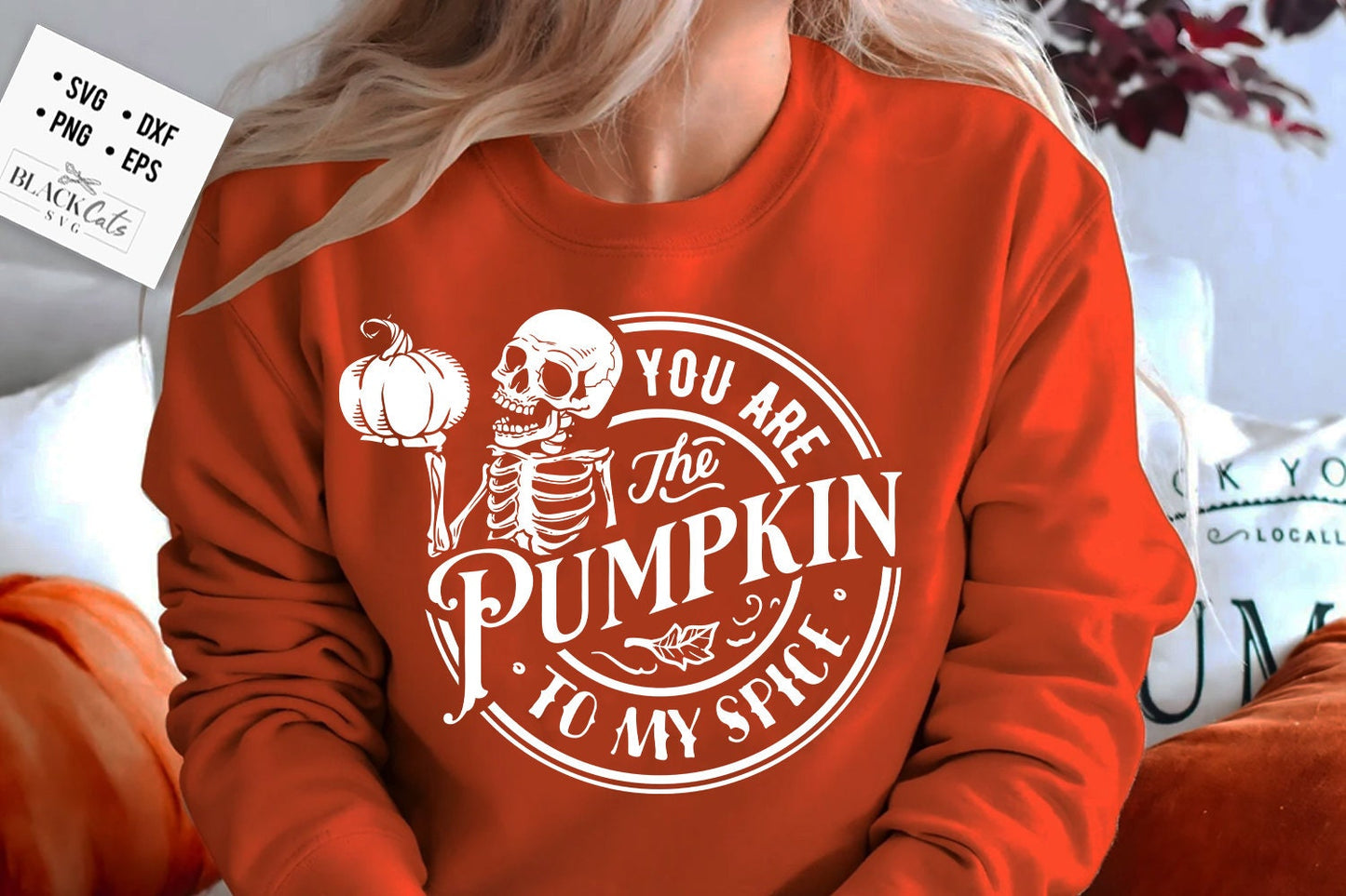 You are the pumpkin to my spice SVG, Pumpkin spice svg, Autumn skull svg, Peace sign skeleton svg, Funny karma svg, Funny skeleton