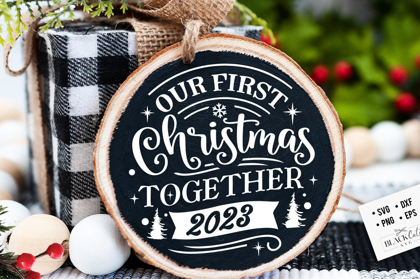 First Christmas together svg, First Christmas ornament svg, Our first Christmas svg, First Christmas round ornament svg, Christmas Together