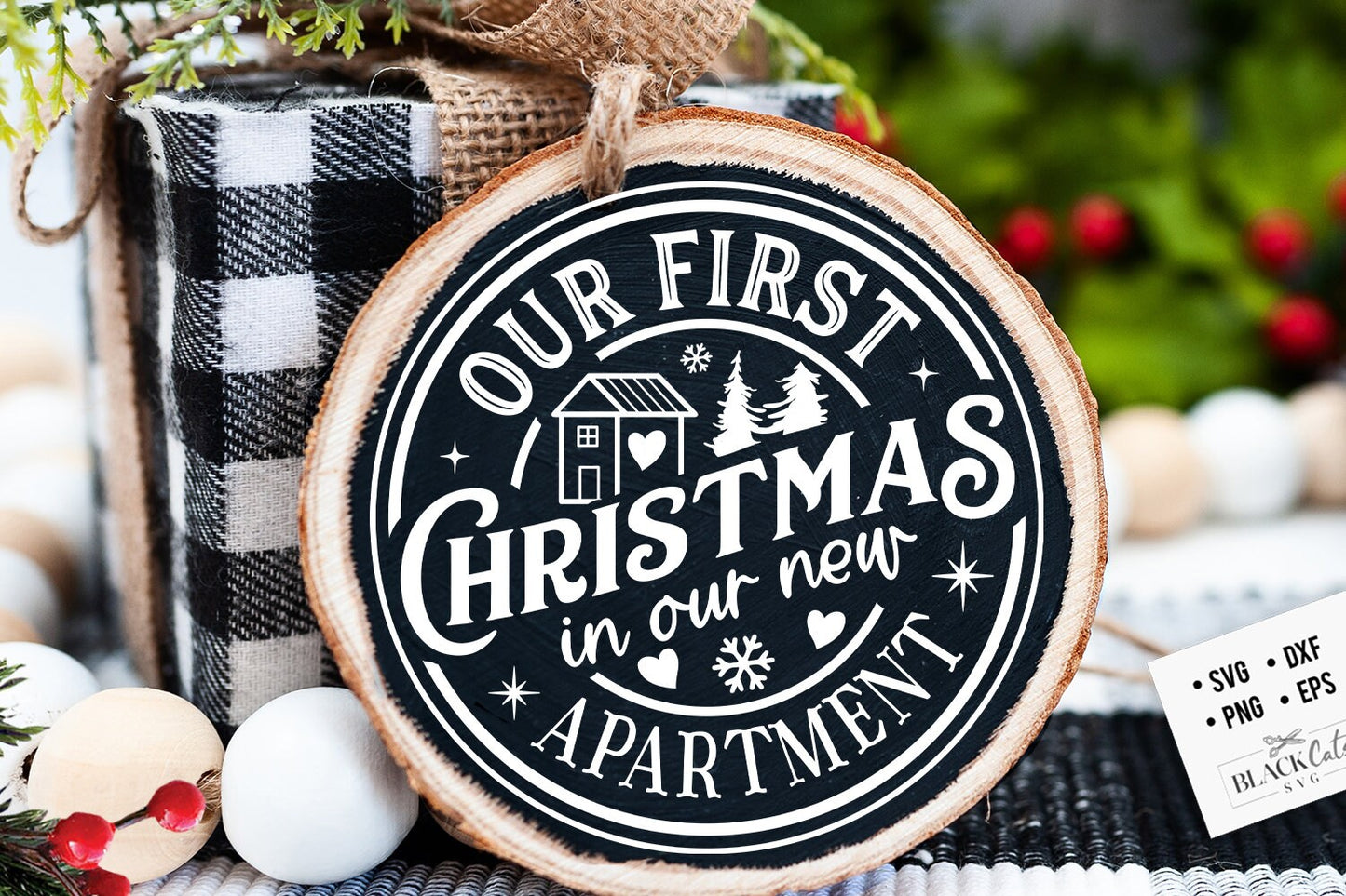 Our First Christmas 2023 svg, New apartment svg, First Christmas ornament svg, Our first Christmas svg, First Christmas round ornament svg
