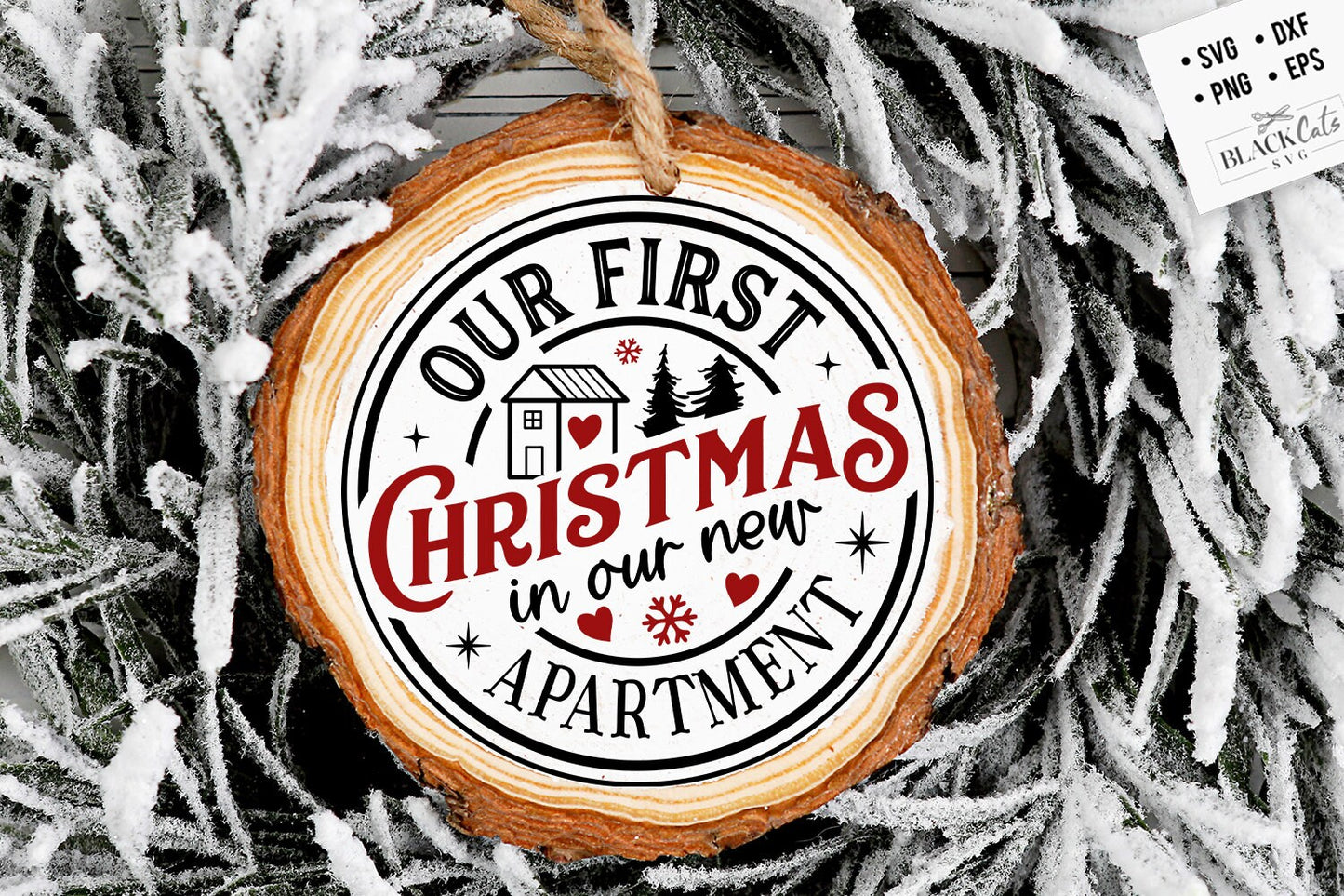 Our First Christmas 2023 svg, New apartment svg, First Christmas ornament svg, Our first Christmas svg, First Christmas round ornament svg