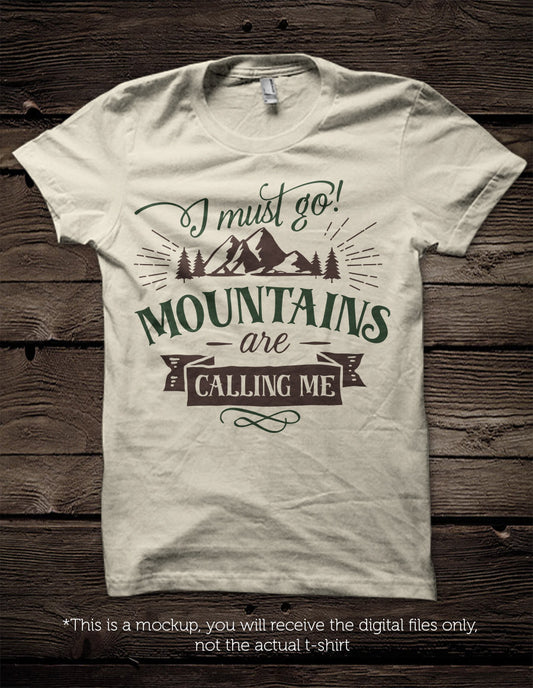 I must go mountains are calling me -  SVG file Cutting File Clipart in Svg, Eps, Dxf, Png for Cricut & Silhouette - nature wild arrows svg - BlackCatsSVG