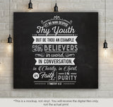 Let no man despise thy youth - SVG file Cutting File Clipart in Svg, E ...