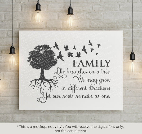 Family tree - SVG file Cutting File Clipart in Svg, Eps, Dxf, Png for ...